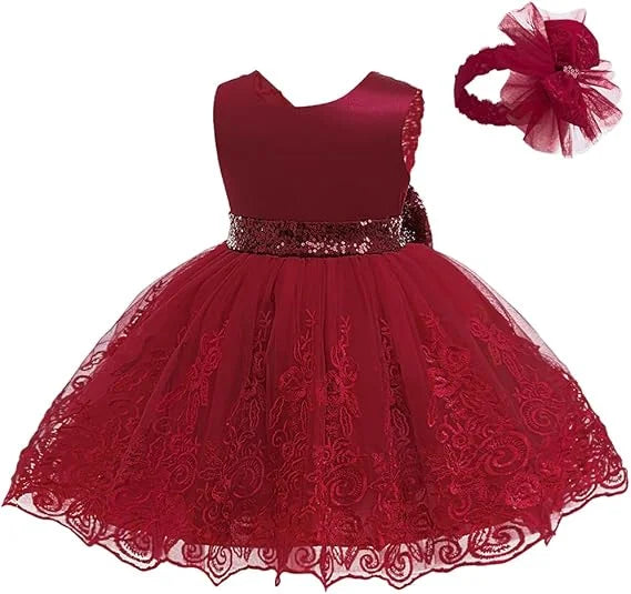 Christmas Children Elegant Dresses For Girls Wedding Party Princess Costumes Ball Gown Kids 3 6 12 18 24 months baby Vestidos