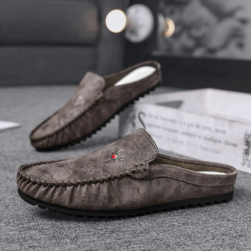 Shoes for Men Retro Elegant Gentleman Style Casual Party Comfortable Street Walking Summer Shoes Flat Bottomed Lightweight
