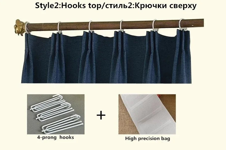 Curtains for Living Dining Room Bedroom American Pastoral Retro Floral Print Cotton and Linen Blackout Light Luxury