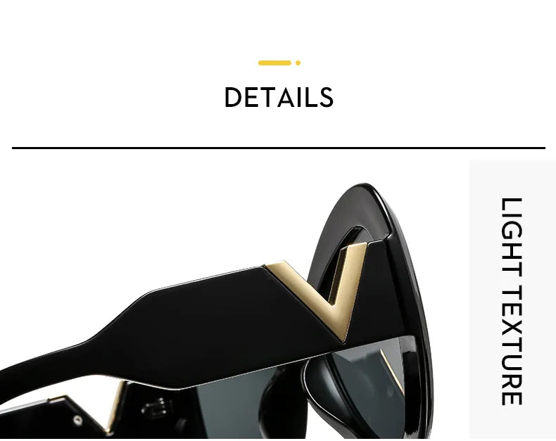 2025 New Fashion Big Frame Cat's Eye Butterfly Women Sunglasses Luxury Designer Men Sunglass Outdoor Travel Eyewear Female UV400