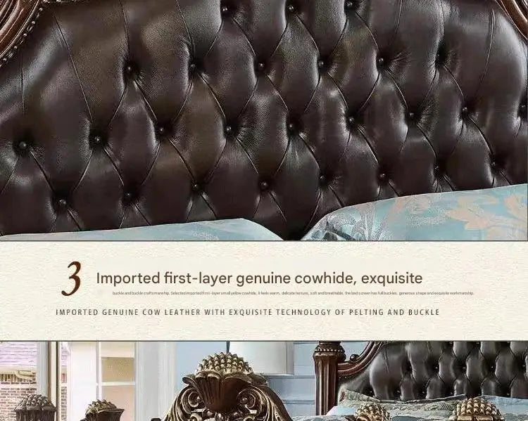 Luxury Nordic Bed Multifonction King Size Aesthetic Sleeping French Bed Lounge Wooden Modern Cama Matrimonial Bedroom Furniture