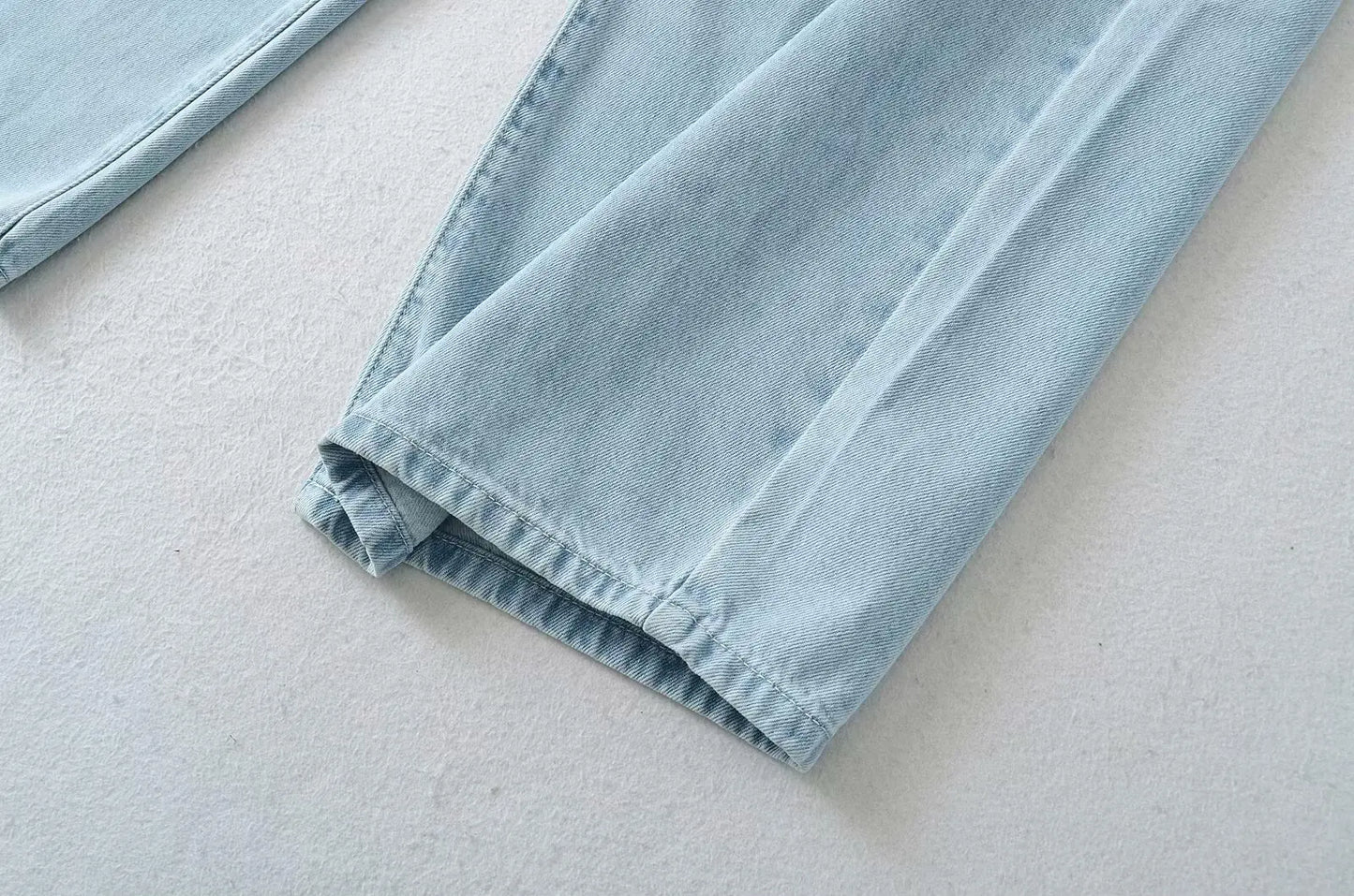 Women 2025 Fashion Straight Jeans Vintage Solid Casual High Waist Wide Leg Denim Pants High Street Lady Trousers Jeans