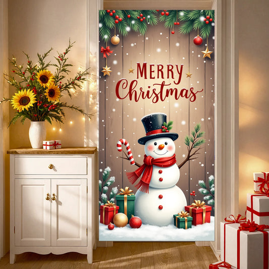 Christmas snowman Hanging Flag Door Banner Christmas Decorations For Home 2025 Ornaments Xmas Gifts Navidad New Year Decor 2026