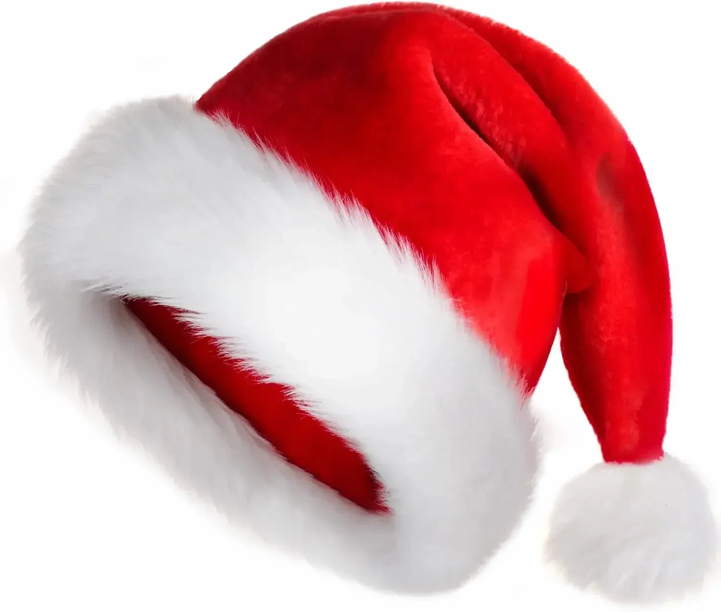 Chrismas Hat Adults Santa Hat for Men and Women Pink Green Blue Red Purple Black White