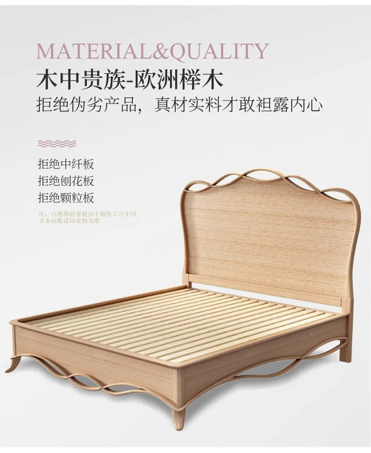 Clearance Adjustable Double Bed Aesthetic American White Modern Double Bed Luxury Queen Size Camas De Dormitorio Furniture Home