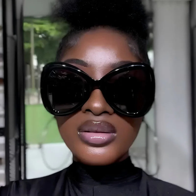 2025 New Fashion Big Frame Cat's Eye Butterfly Women Sunglasses Luxury Designer Men Sunglass Outdoor Travel Eyewear Female UV400