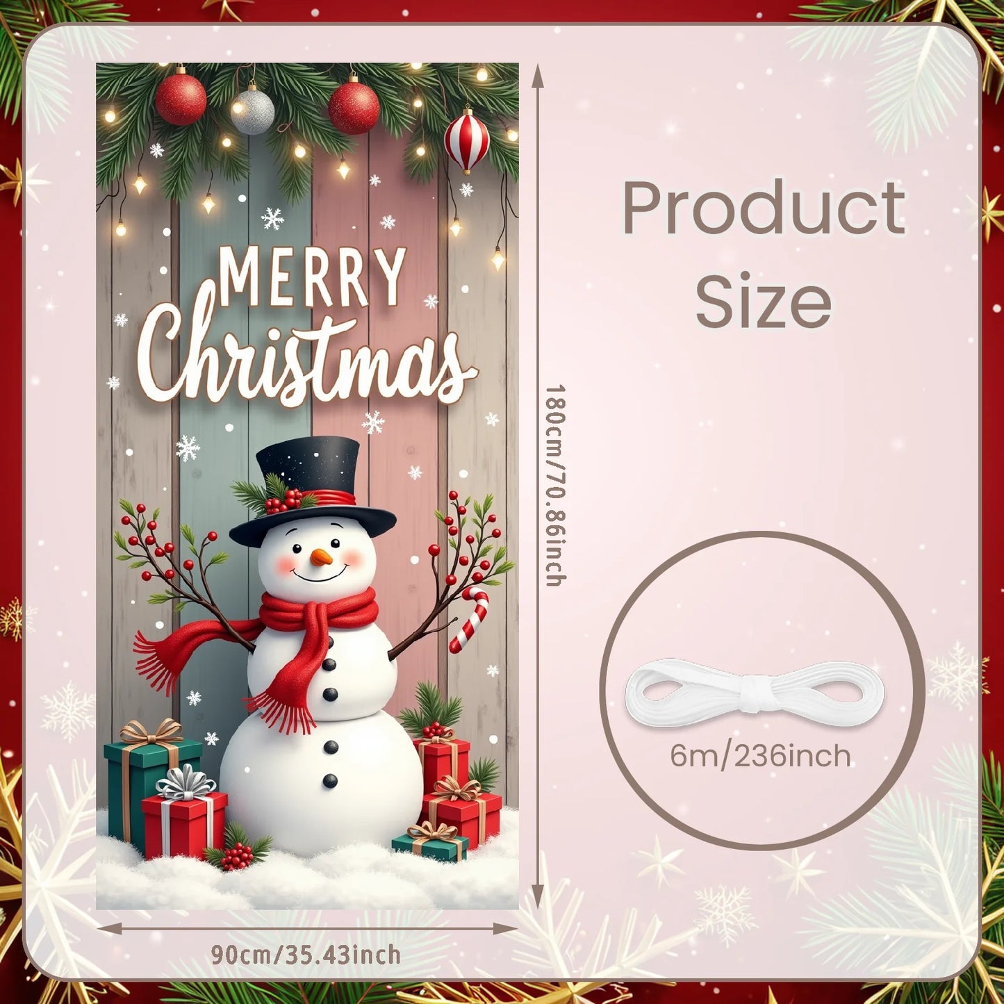 Christmas snowman Hanging Flag Door Banner Christmas Decorations For Home 2025 Ornaments Xmas Gifts Navidad New Year Decor 2026