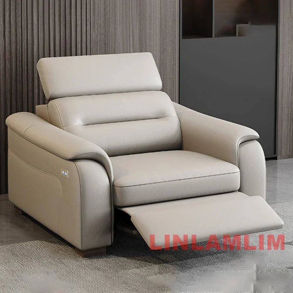 Linlamlim Multifunctional Convertible Sofa Bed With Eletric Recliner, Folding Sofa Cama With Power Reclining Seats & Storage Box