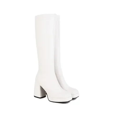 Boots Winter Shoes For Women Round Toe Luxury Designer Clogs Platform Sexy Thigh High Heels High Sexy Stiletto Low 2025 Fashion