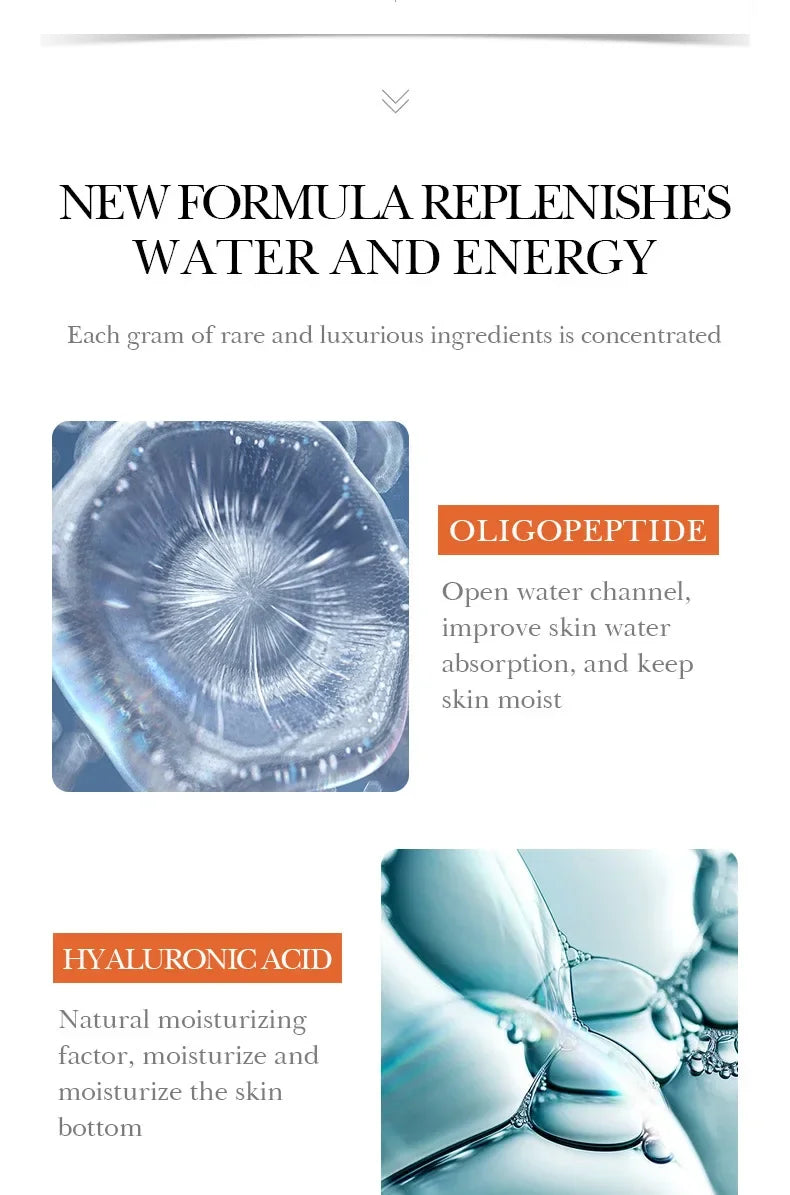 Facial  Serum Yeast Freeze-Dried Power Skin Care Set Shrink Pores Moisturizing Brighten Anti Aging Peptides Essence