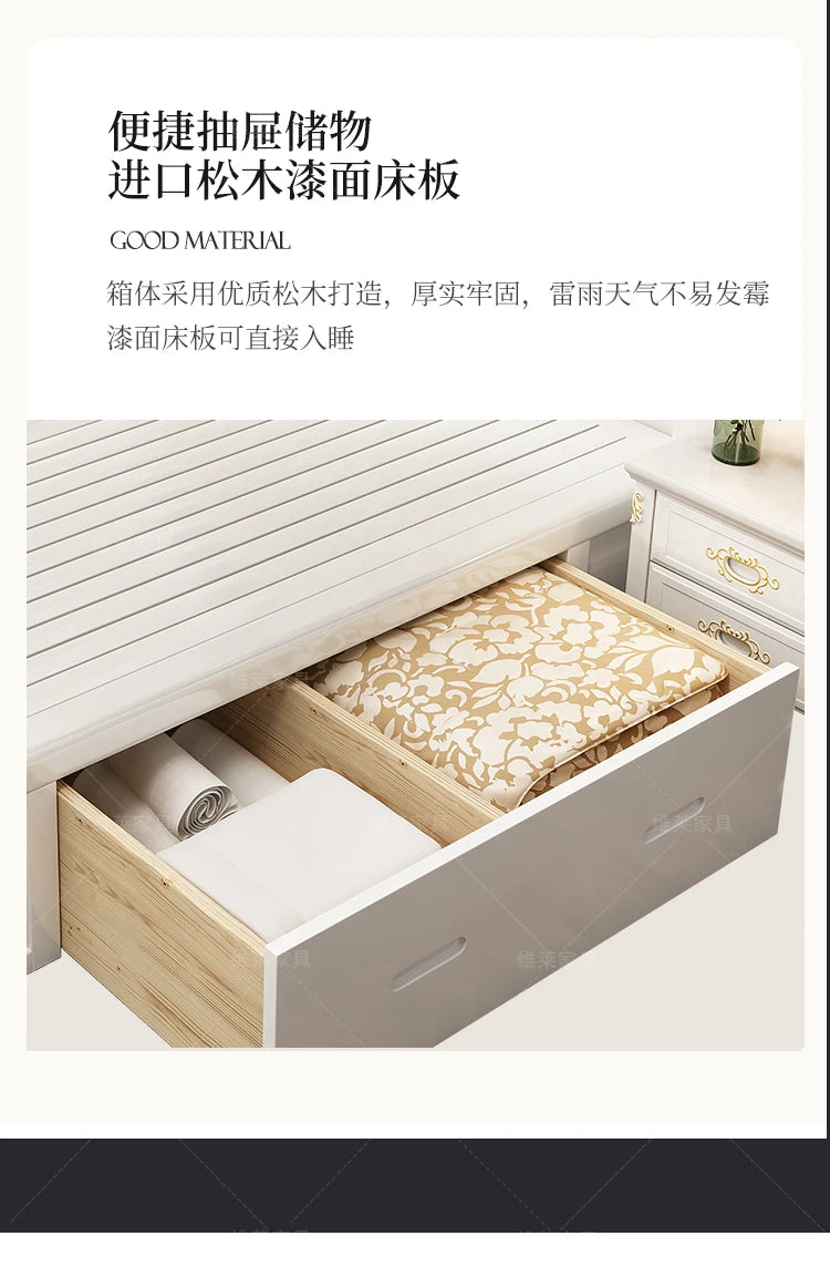 European Luxury Bed Bedroom Comfortable Ergonomic Double Sleeping Safe Bed Sun Princess Cama Solteiro Lounge Suite Furniture