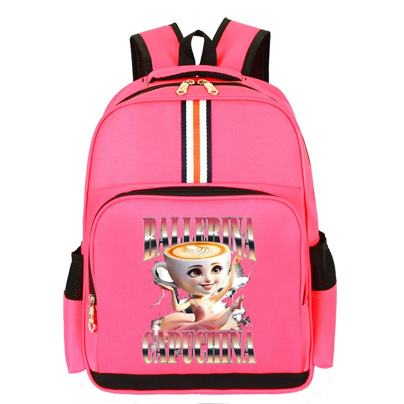 Italian Brainrot Backpack Students Animal Meme Schoolbag Large Capacity Cartoon Tung Tung Sahur School Bag for Boys Girls Gifts