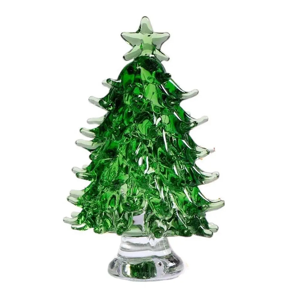 Beautiful 3D Crystal Tree Figurine Cute Handmade Christmas Tree Miniature Exquisite Tree Statue Garden