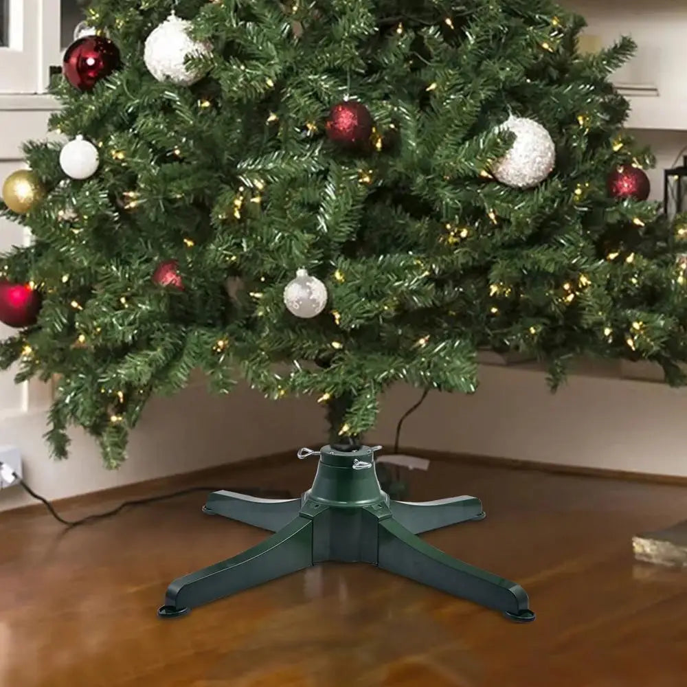 Christmas Tree Stand Electric 360 Degree Rotating Base Christmas Tree Rotating Stand New Year 2022 Christmas Tree Decoration