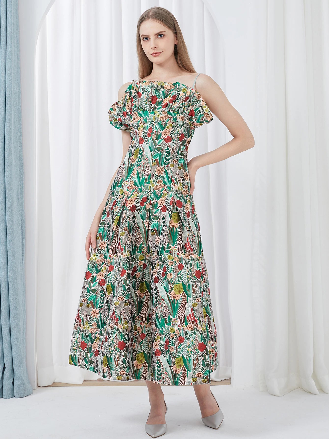 DEVCHATA Elegant Women Dress Embroidery Sleeveless Summer Fashion Spaghetti Straps Vintage Party Gown Luxury Banquet Vestido