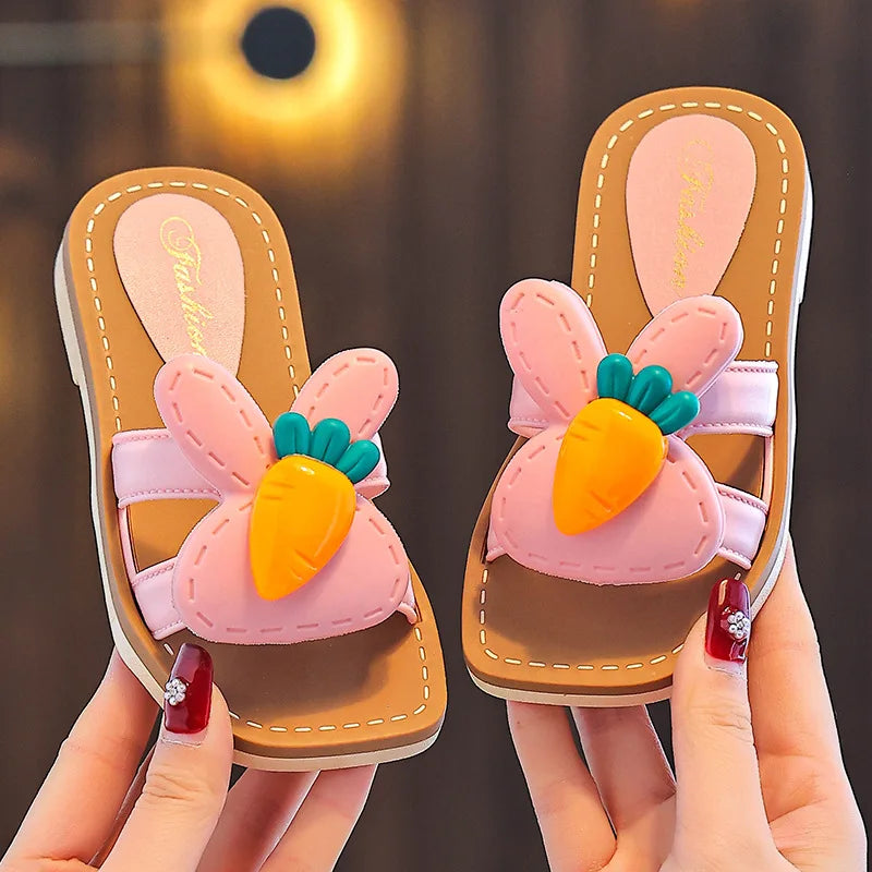 Children Slippers Kids Summer Cartoon Beach Shoes Girls Baby Soft Sole Non-Slip