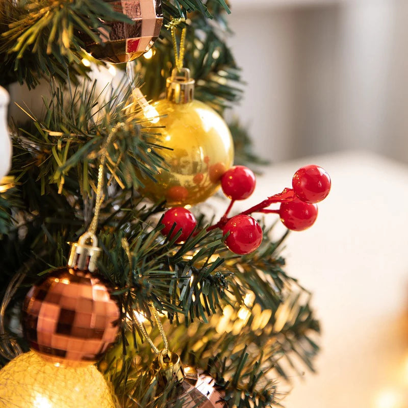 2022 New 45/60cm Merry Christmas Tree For Home Desktop Decoration Cristmas Ornament Xmas Navidad Gifts Led New Year Tree