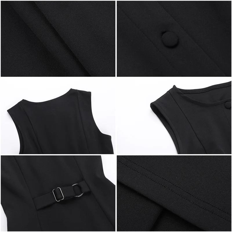 ASDS-Work Dresses For Women Summer Business Short Dress Sleeveless Button Down Formal Elegant Office Outfits