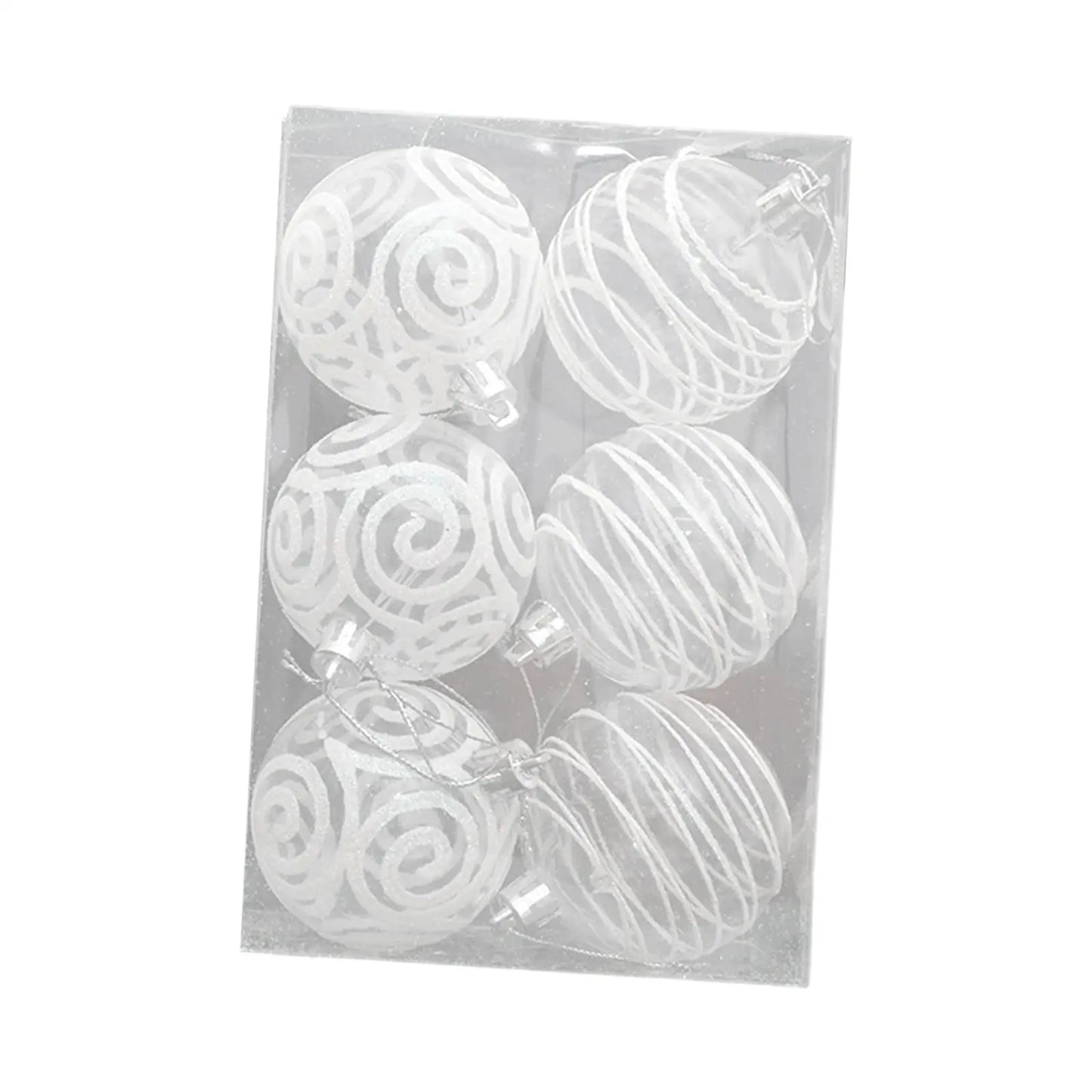 6Pcs Christmas Tree Balls 60mm Small Christmas Tree Decoration Ornaments for Xmas Christmas Tree Festive Home Party Wedding