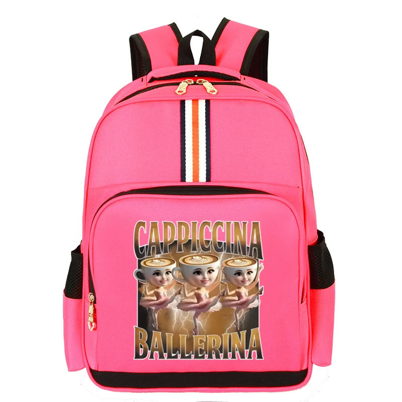 Italian Brainrot Backpack Students Animal Meme Schoolbag Large Capacity Cartoon Tung Tung Sahur School Bag for Boys Girls Gifts