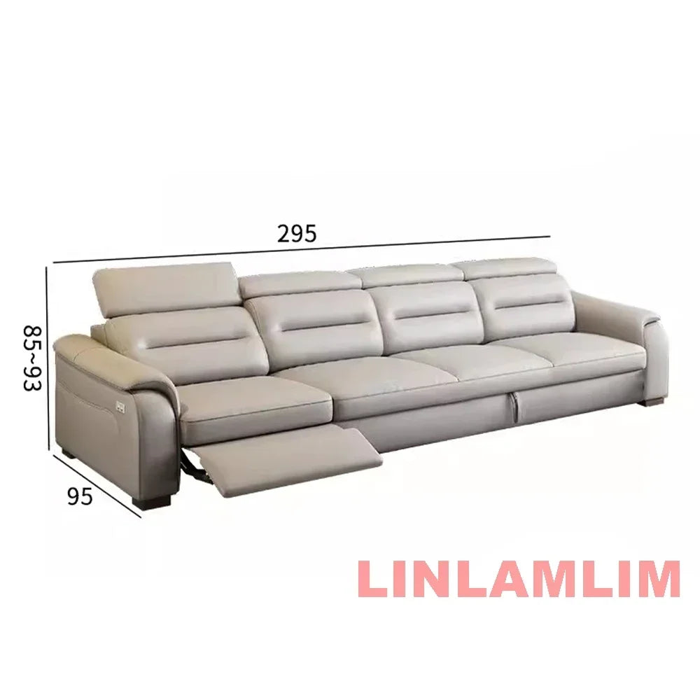 Linlamlim Multifunctional Convertible Sofa Bed With Eletric Recliner, Folding Sofa Cama With Power Reclining Seats & Storage Box