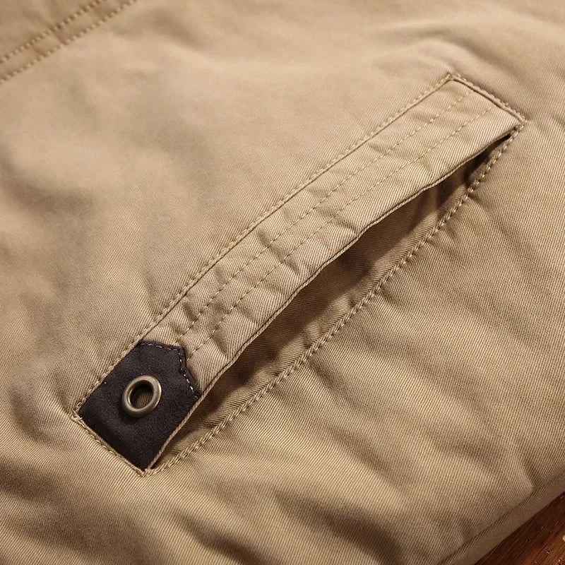 Outerwear Clothing fleece Bomber Jacket Men's Windbreaker Thick Warm Male Parkas Military Mens Winter Jackets Fur collar Coats