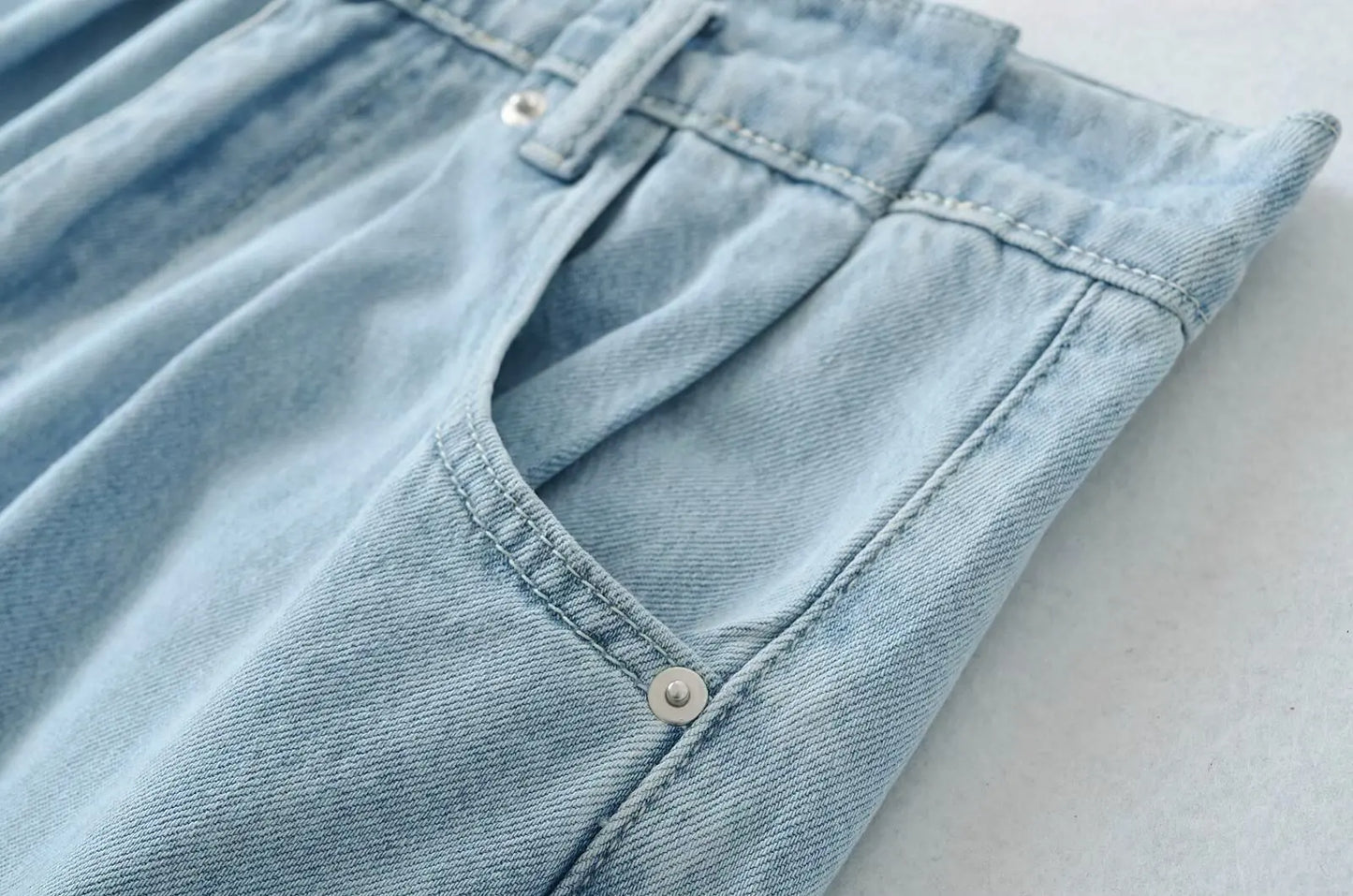 Women 2025 Fashion Straight Jeans Vintage Solid Casual High Waist Wide Leg Denim Pants High Street Lady Trousers Jeans
