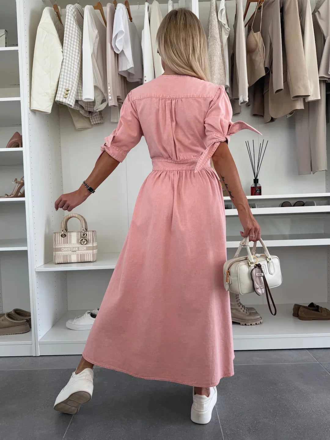 Long Dresses for Women Sexy Denim Dress V Neck Single Breasted Lace Up Distressed Vintage A Line Streetwear Female 2025 Vestidos