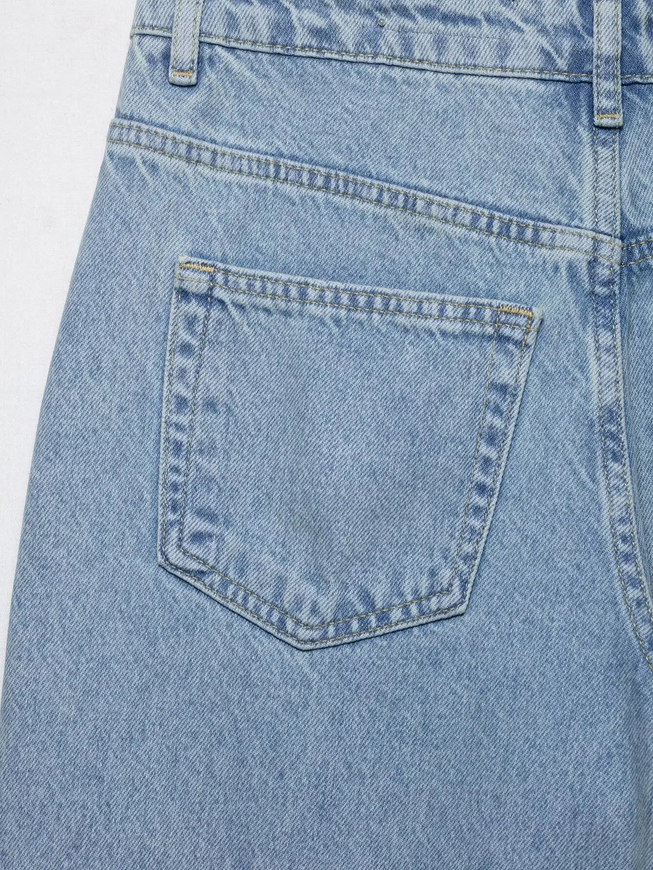 Ladies Jeans 2025 New Women Women Crochet Splicing High Waist Wide Leg Jeans