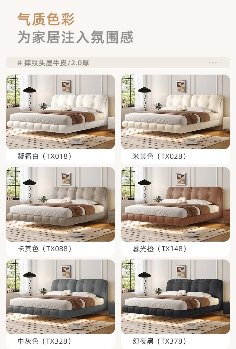 Pretty Elegant Double Bed Frame Mattress White Comferter Bed Queen Size Cama Matrimonial Bedroom Furniture