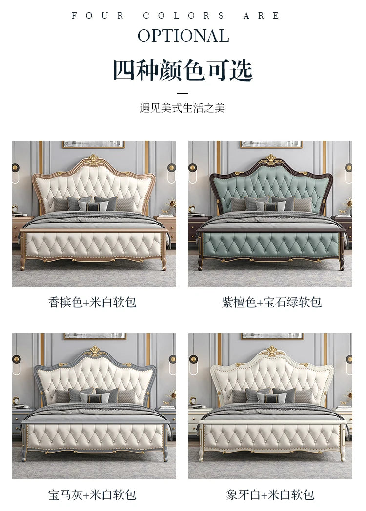 Space Saving Marriage Bed European Luxury Queen Size Double Bed Storage Multifunctional Cama De Casal Luxuosa Home Furniture