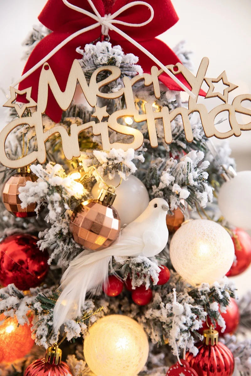 45/60cm DIY Christmas Tree With LED Light Mini Desktop Tree Christmas Decoration New Year Gift Home Christmas Ornaments