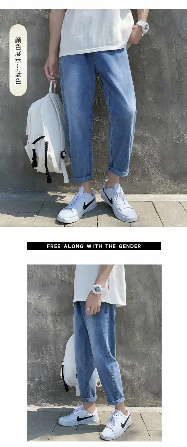 Men Jeans Male Trousers Simple Design High Quality Students Daily Casual Straight Denim Pants jeans for men clothing y2k jeans