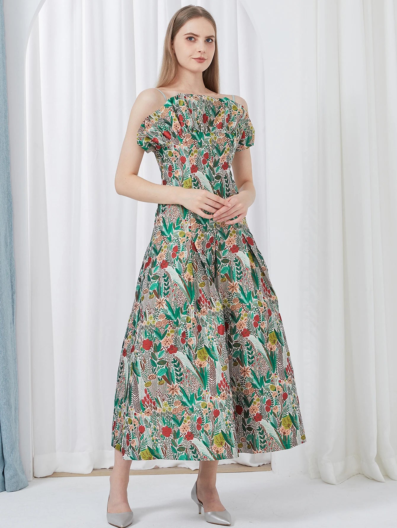 DEVCHATA Elegant Women Dress Embroidery Sleeveless Summer Fashion Spaghetti Straps Vintage Party Gown Luxury Banquet Vestido