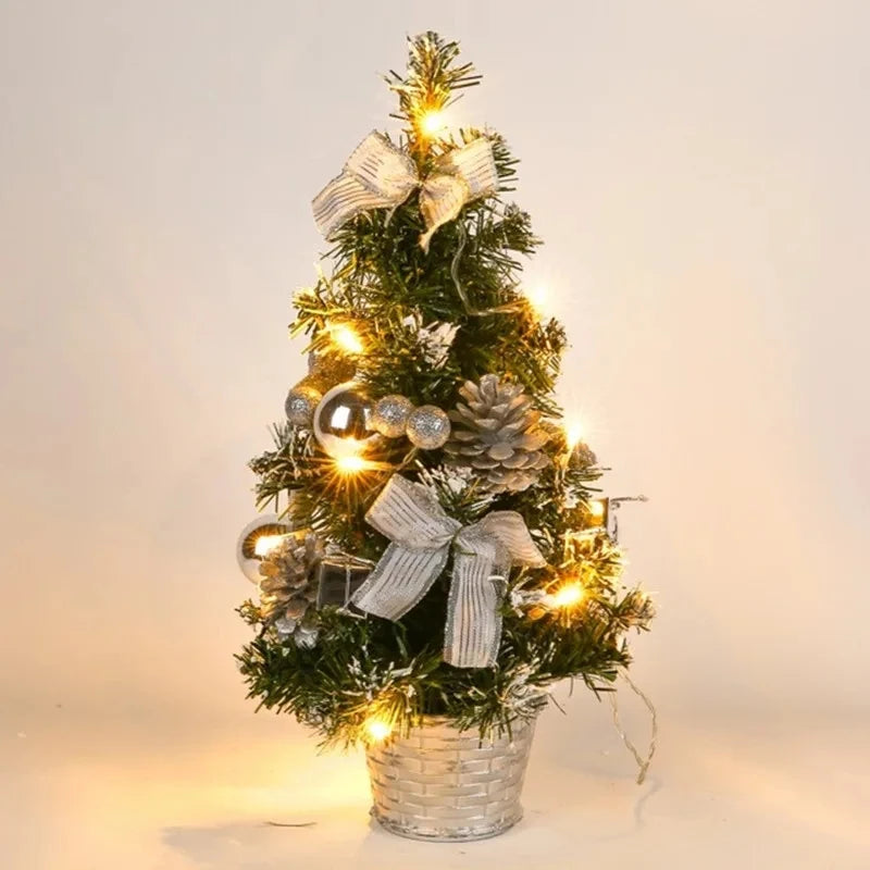 Christmas Tree Decorations Children DIY Handicraft Home Bedroom Party 20/30/40cm Artificial Christmas Tree 2023 New Year Gift