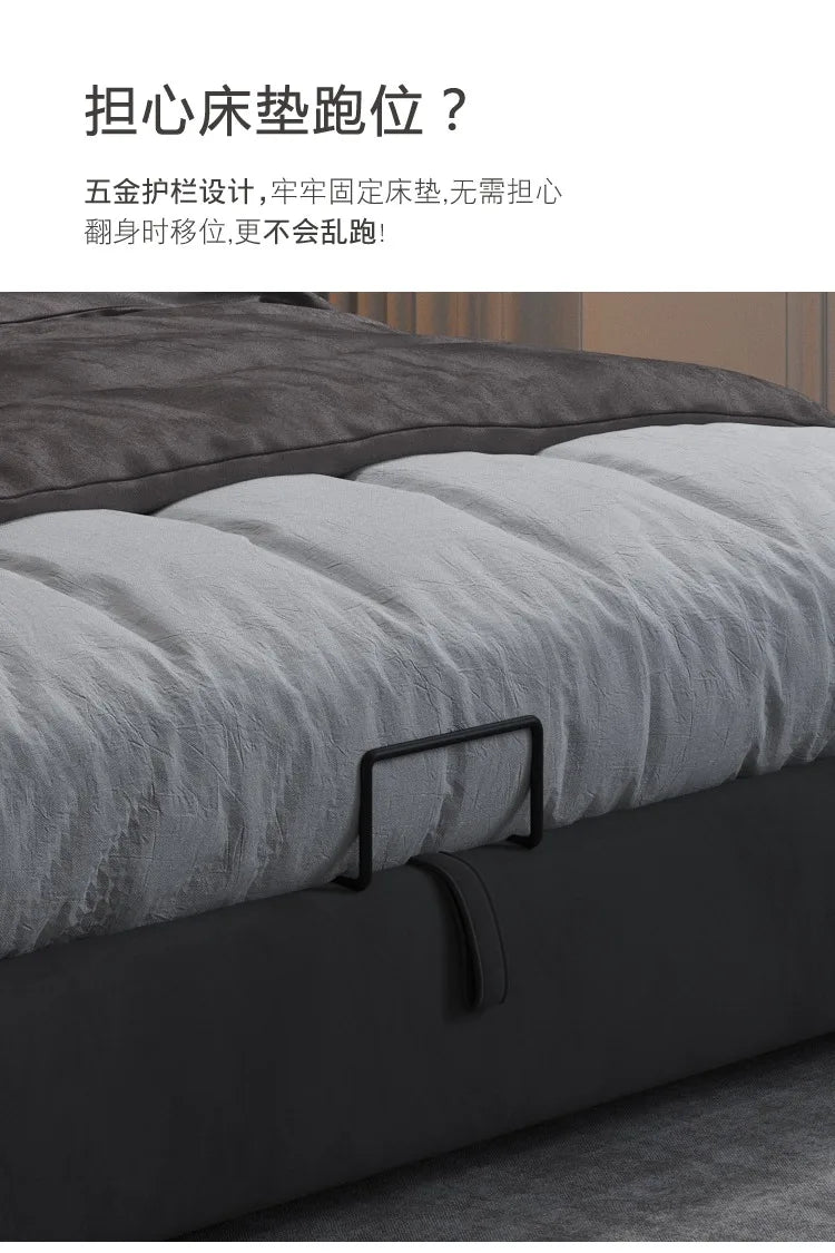 Headboard King Size Bed Frames European Nightstands Lounge Bed Luxury Bedroom Hotel Camas De Dormitorio House Accessories