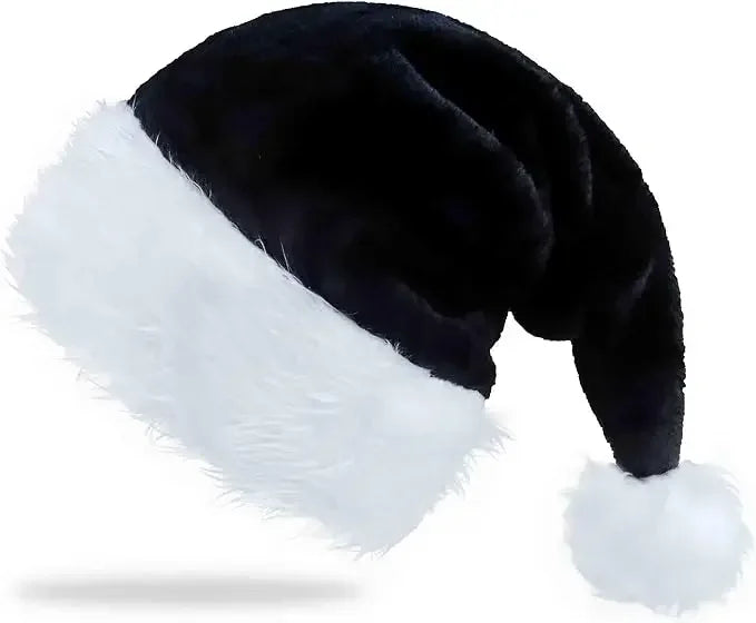 Chrismas Hat Adults Santa Hat for Men and Women Pink Green Blue Red Purple Black White