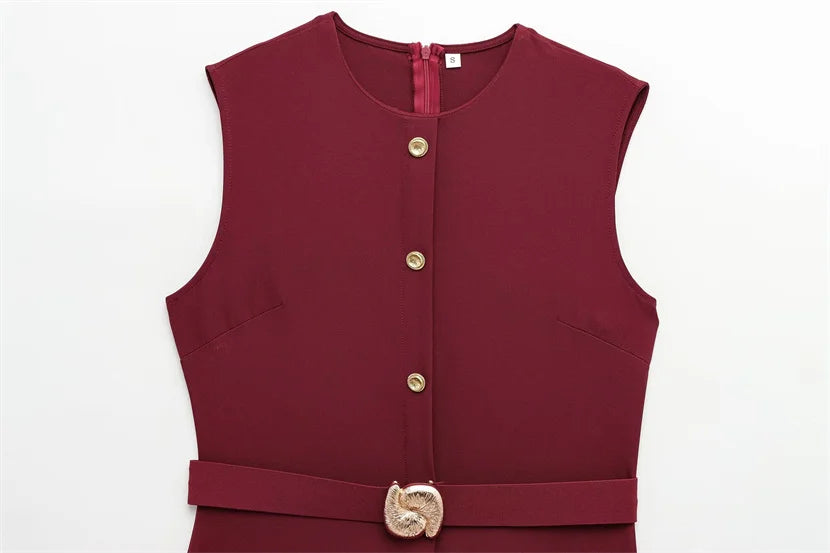 Women's Dress Black Long Dresses Spring Summer 2025 Button Up Sleeveless Sundress Vestidos Elegant Casual Women's Dresses