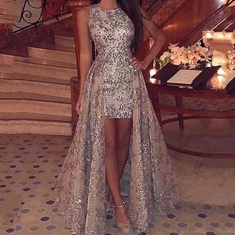 Wedding Party Dress Female Evening Elegant Sexy Deep V Neck Strap Sleeveless Sequined Long Maxi Dresses for Women 2024