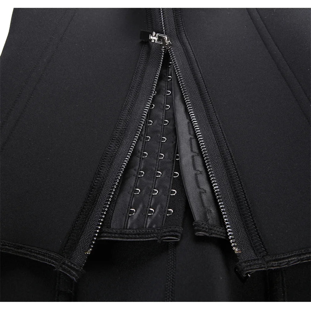 Waist Trainer Tank Top For Women Zipper Body Shaper Tummy Control Sleeveless Top, Women's Activewear Body Shaping Underwear