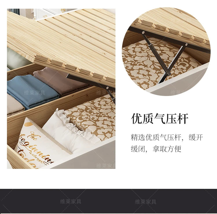 European Luxury Bed Bedroom Comfortable Ergonomic Double Sleeping Safe Bed Sun Princess Cama Solteiro Lounge Suite Furniture