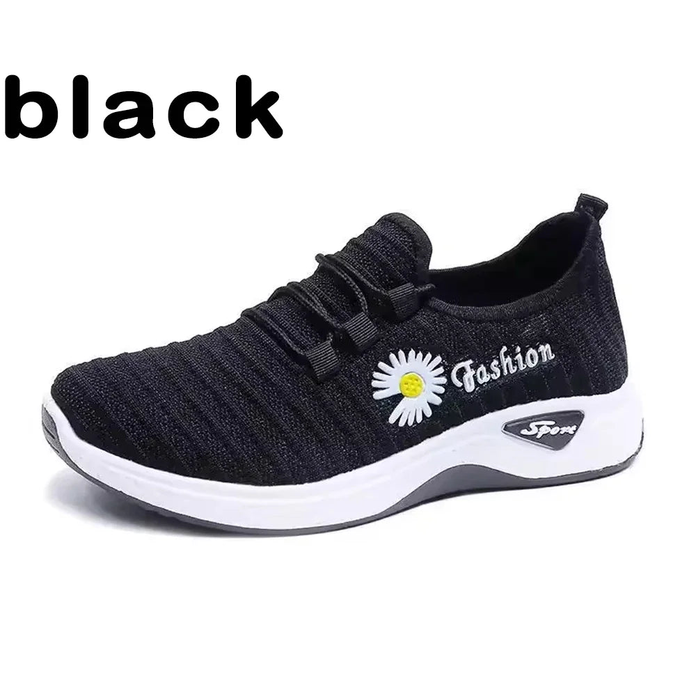 Fashionable Sports Shoes for Women, Thick and Breathable Soft Soled Mesh, Lightweight Casual Shoes, Trendy Coconut Shoes