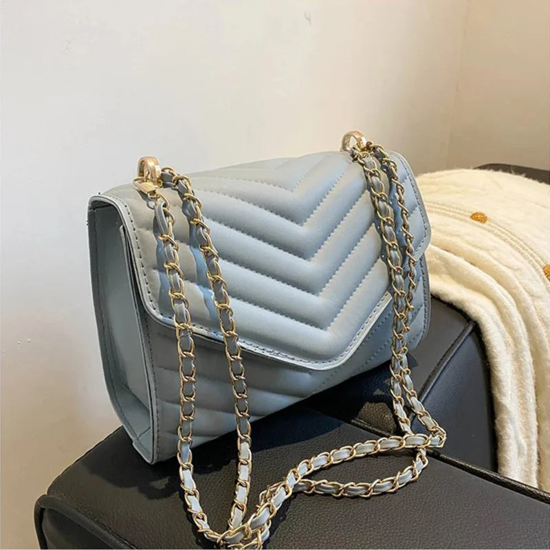 Women's fashionable retro single shoulder crossbody bag small square bag simple women's chain crossbody bag