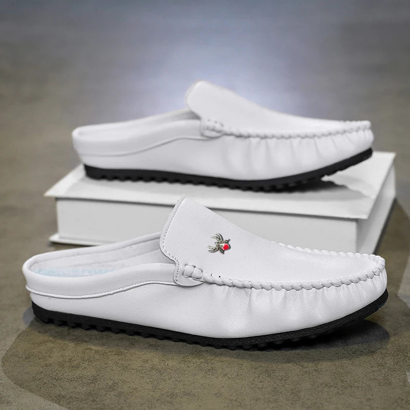 Shoes for Men Retro Elegant Gentleman Style Casual Party Comfortable Street Walking Summer Shoes Flat Bottomed Lightweight