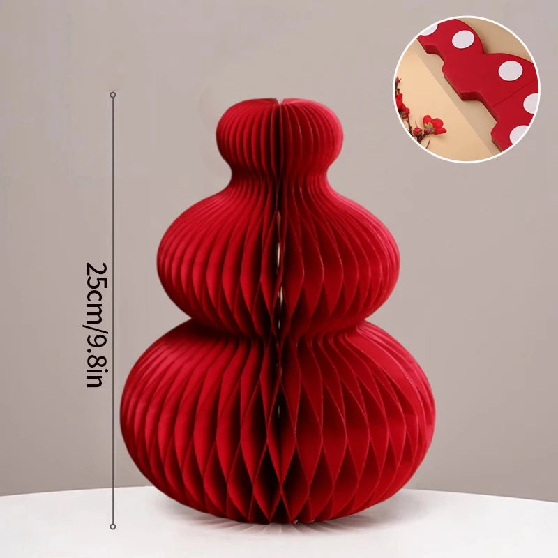 Folding Christmas Tree Decoration Honeycomb Origami Christmas Tree Base Home Space Layout Artificial Decorated Christmas Tree