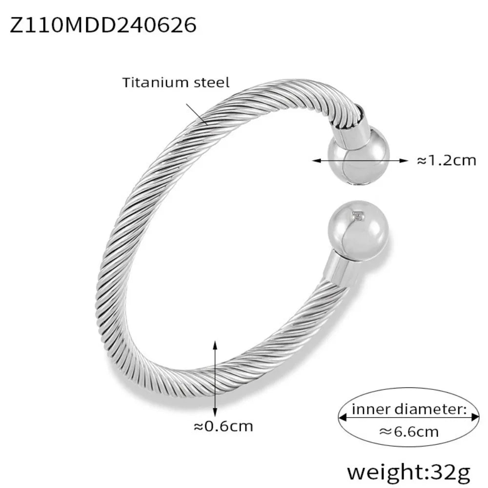 Women's Bracelet Adjustable Opening Round Bead Accessories Fashionable and Versatile Jewelry
