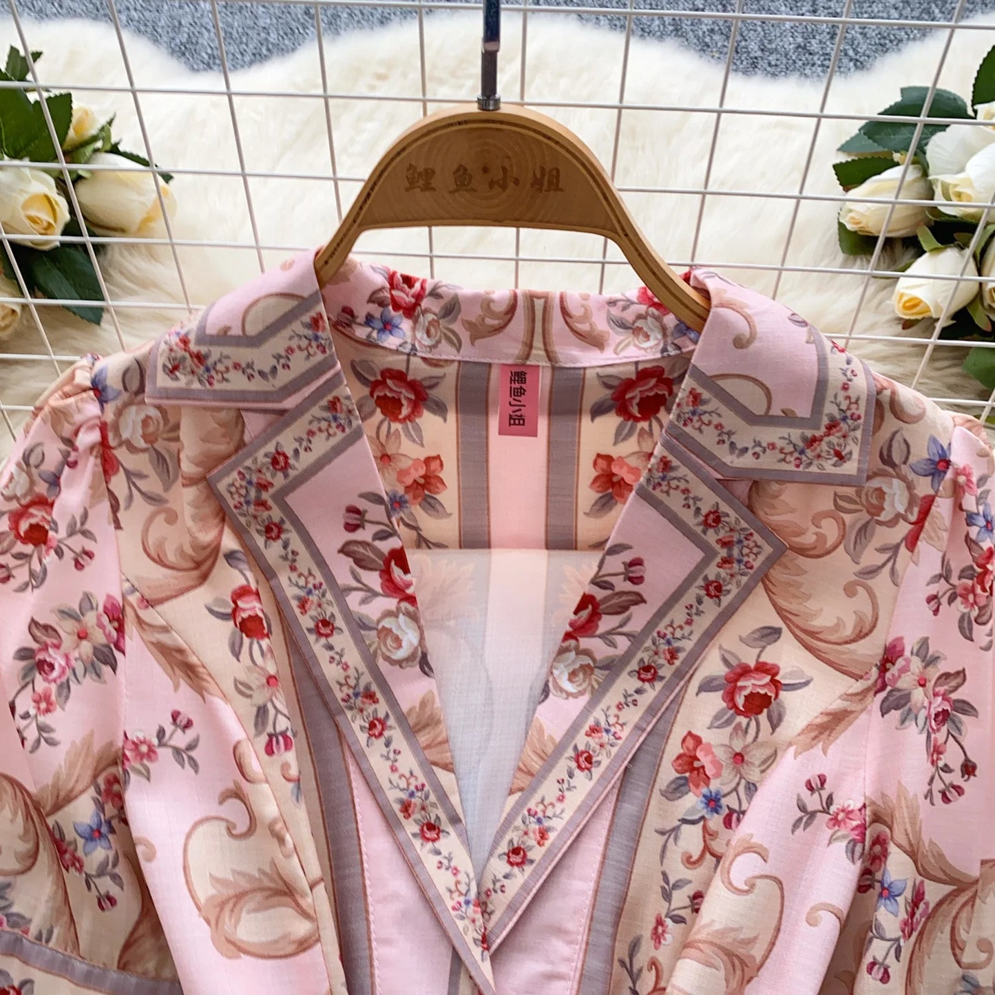 Women Dress Long Dresses A Line Vestidos Turn Down Collar Puff Sleeve Elegant Splice Y2k Streetwear Work Tight Waist 2025