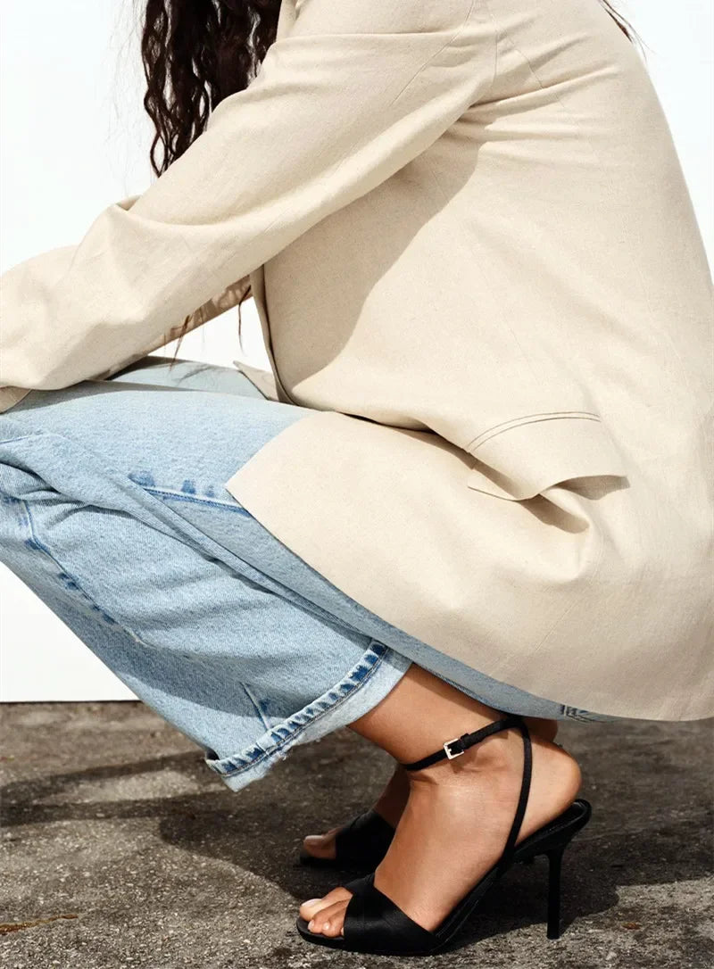 Summer Designer Heeled Sandals Women Sexy Peep Toe Thin High Heels Elegant Satin Ankle Strap Pumps Luxury Banquet Dress Shoes