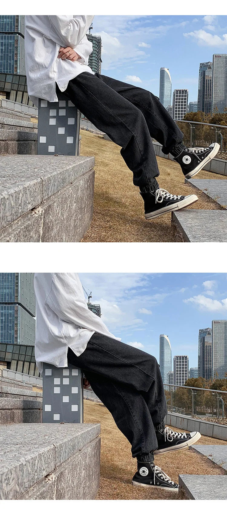 Jeans men Jeans Man Loose Joggers Streetwear Harem Jeans Cargo Pants Ankle-Length Denim Trousers denim pants joggers men