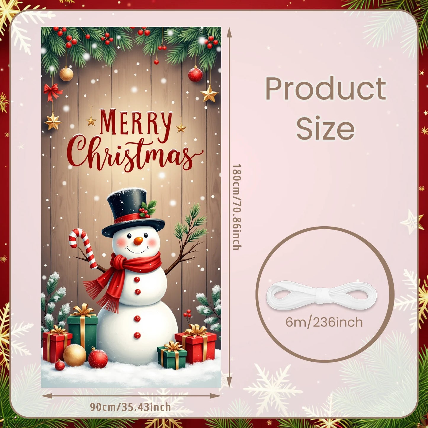 Christmas snowman Hanging Flag Door Banner Christmas Decorations For Home 2025 Ornaments Xmas Gifts Navidad New Year Decor 2026